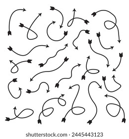 flechas de Vector de varias direcciones y Formas	