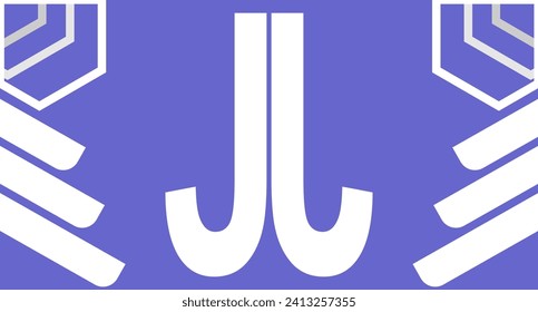 Vector art abstract background with letter J symbol