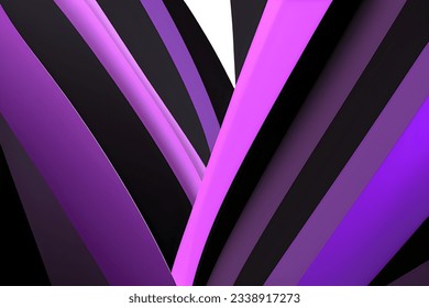 Obra vectorial abstracta de color negro y púrpura. Papel de fondo y colores de línea. Juego de tarjetas y afiches.