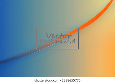 Vector art abstract of blue and orange colors tone. Background wallpaper of line and curve. SSTKabstract.