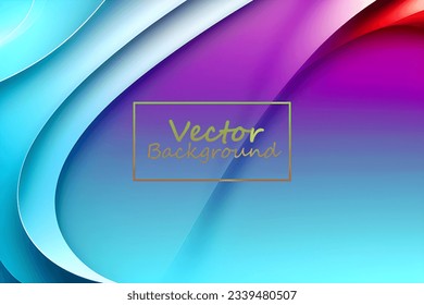 Arte vectorial abstracto de tonos azules y rojos. Papel de fondo y colores de línea. Juego de tarjetas y afiches.
