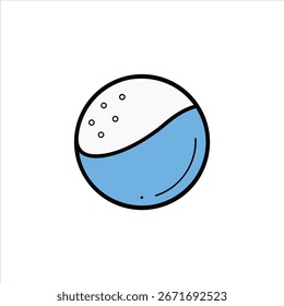 Arte vetorial do círculo abstrato azul e branco com pontos