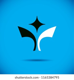 Vector art abstract figure. Business innovation idea creative logo.