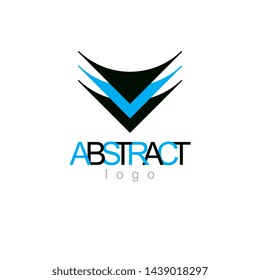 Vector art abstract figure. Business innovation idea creative logo.