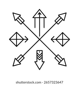 Vektorkunst eines abstrakten geometrischen Designs mit mehreren