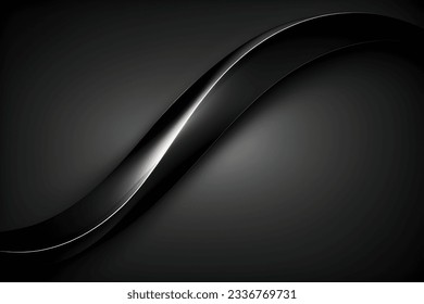 Vector art abstract of gloss black colors tone. Background wallpaper and line colors.