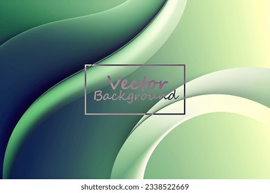 Vector art abstract of light green colors tone. Background wallpaper of line and curve.