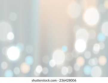 Vector art. Abstract light. Merry Christmas and Happy New Year. Illustration of soft colored unfocused background. Web and mobile interface template. Pastel colors blue aquamarine pink beige. Metallic