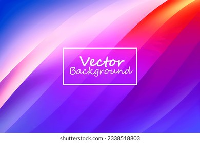 Arte vectorial abstracto de tonos claros morados y anaranjados. Fondo de pantalla de fondo de línea y curva.
