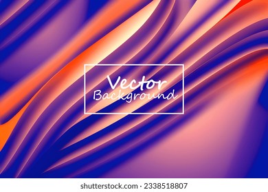 Vector art abstract of light purple and orange colors tone. Background wallpaper of line and curve. SSTKabstract.