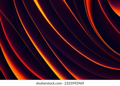 Patrón de arte abstracto de tonos anaranjados mixtos. El paisaje de fondo y los colores de línea. Juego de tarjetas y afiches.