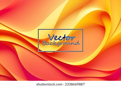 Arte vectorial abstracto de tonos rosa y naranja. Fondo de pantalla de fondo de línea y curva.