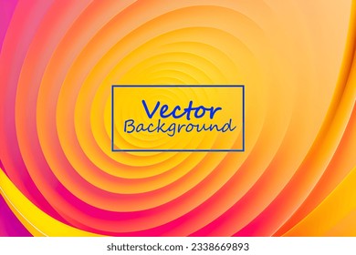Arte vectorial abstracto de tonos rosa y naranja. Fondo de pantalla de fondo de línea y curva.