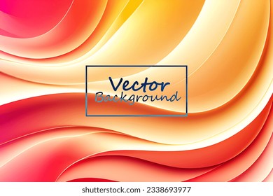 Vector art abstract of pink and yellow colors tone. Background wallpaper of line and curve. SSTKabstract.