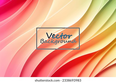 Vector art abstract of pink and yellow colors tone. Background wallpaper of line and curve. SSTKabstract.
