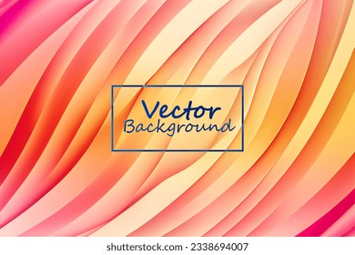 Vector art abstract of pink and yellow colors tone. Background wallpaper of line and curve. SSTKabstract.