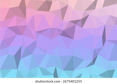 Vector art of abstract polygonal background with pastel colors creating a soft geometric pattern
