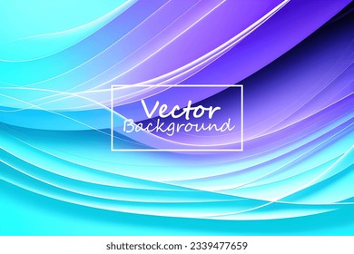 Obra vectorial abstracta de color púrpura y azul. Papel de fondo y colores de línea. Juego de tarjetas y afiches.