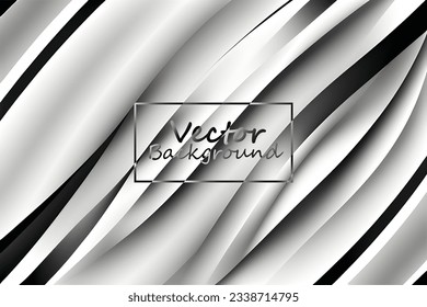 Vector art abstract of silver and gray colors tone. Background wallpaper of line and curve. SSTKabstract.