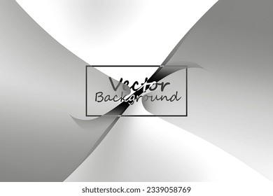 Arte vectorial abstracto de tonos de plata y blanco. Fondo de pantalla de fondo de línea y curva.