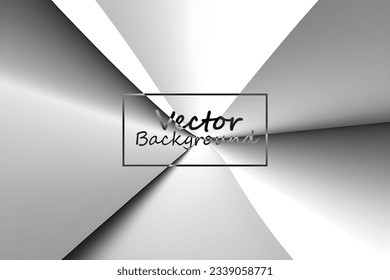 Arte vectorial abstracto de tonos de plata y blanco. Fondo de pantalla de fondo de línea y curva.