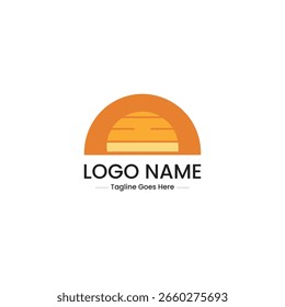 Arte vectorial del símbolo abstracto del logotipo del sol aislado en un fondo blanco