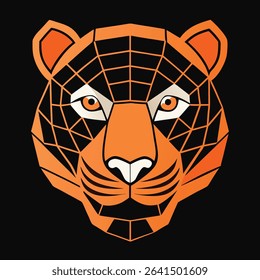 Vector Art of an Abstract Tiger 