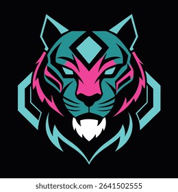 Vector Art of an Abstract Tiger