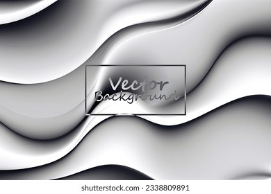 Vector art abstract of white and gray colors tone. Background wallpaper of line and curve, SSTKabstract.
