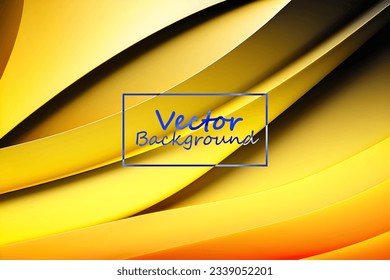 Obra vectorial abstracta del tono de la mezcla de colores amarillos. Fondo de pantalla de fondo de línea y curva.