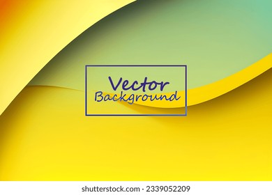 Obra vectorial abstracta del tono de la mezcla de colores amarillos. Fondo de pantalla de fondo de línea y curva.