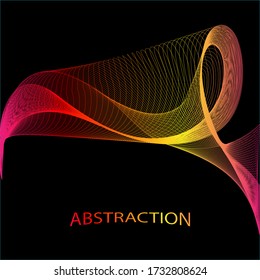 vector art abstraction, smoke from colored lines