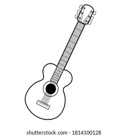 vector art of acoustic guitar