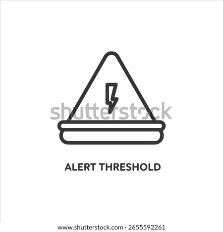 Vector art of alert threshold warning symbol with lightning bolt