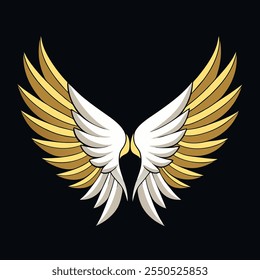 Vector art of a angel wings