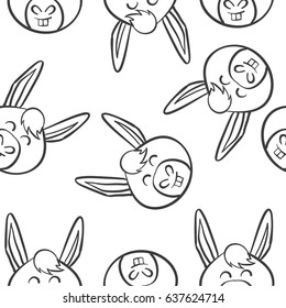 Vector art of animal head doodles