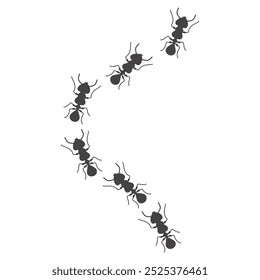 Vector art of ant swarm, ant cartoon design