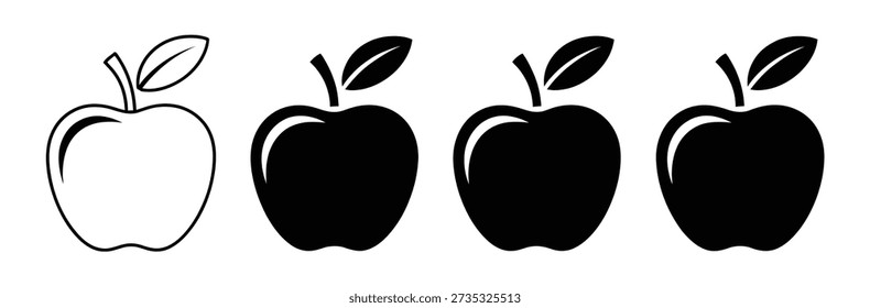 Arte vectorial icono manzana