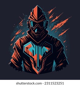  Vector de un astronauta en Marte