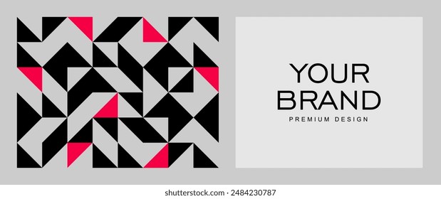 Arte vectorial de fondo de bauhaus patrón geométrico para tarjeta de visita, invitación de lujo, diseño de portada, póster, volante, tarjetas, catálogo. Fondo de patrón de color brillante de moda.