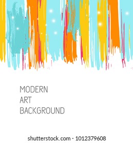 Vector art background with bright stains. Modern art graphics for design card, poster, flyer, brochure et?,