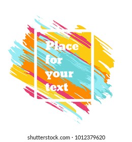Vector art background with bright stains. Modern art graphics for design card, poster, flyer, brochure et?,