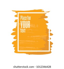 Vector art background with bright yellow stains. Modern art graphics for design card, poster, flyer, brochure et?,
