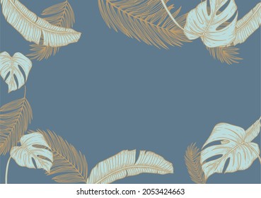 vector art background floral, autumn season