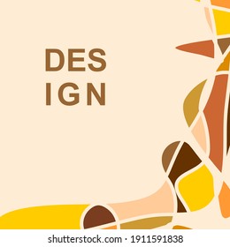 
fondo de arte vectorial. Imagen de arte de línea con formas abstractas. Línea abstracta Diseños artísticos para impresiones, cubiertas, papel pintado, arte mural. Mínimo y natural. Ilustración del vector