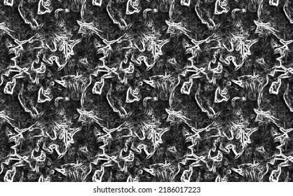 Vektorkunst-Hintergrund. Motiviertes abstraktes Design aus Schwarz und Weiß. für Stoff, Tapete, Dekoration.