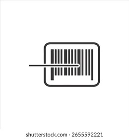 Arte vectorial del escaneo de códigos de barras para la Identificación y los datos del producto