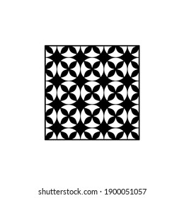 Vector art of batik decoration Can be used as wall patterns, displays, etc