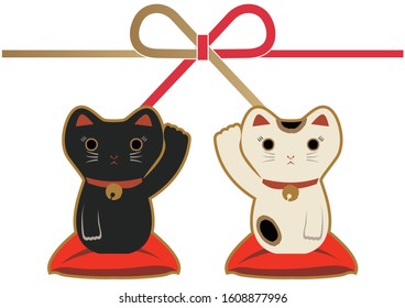 Vector art of Beckoning cat.
Beckoning ca is Japanese lucky cat shaped ornament. It brings great Fortunes.