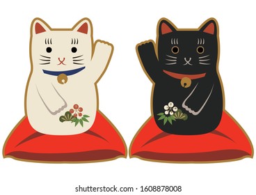 Vector art of Beckoning cat.
Beckoning ca is Japanese lucky cat shaped ornament. It brings great Fortunes.